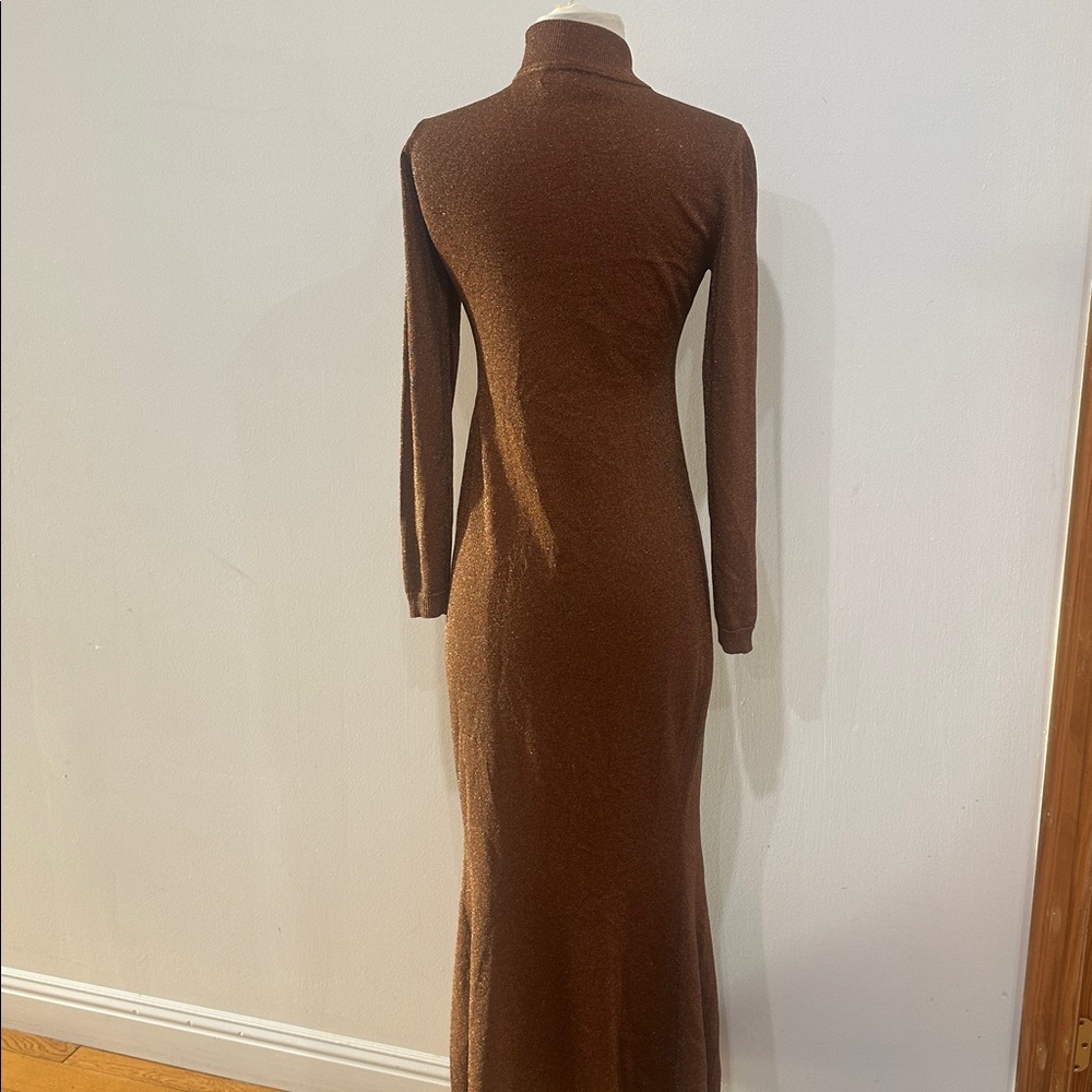Ronny Kobo X RTR Sheer Metallic Dress Size: M - Picture 9 of 9